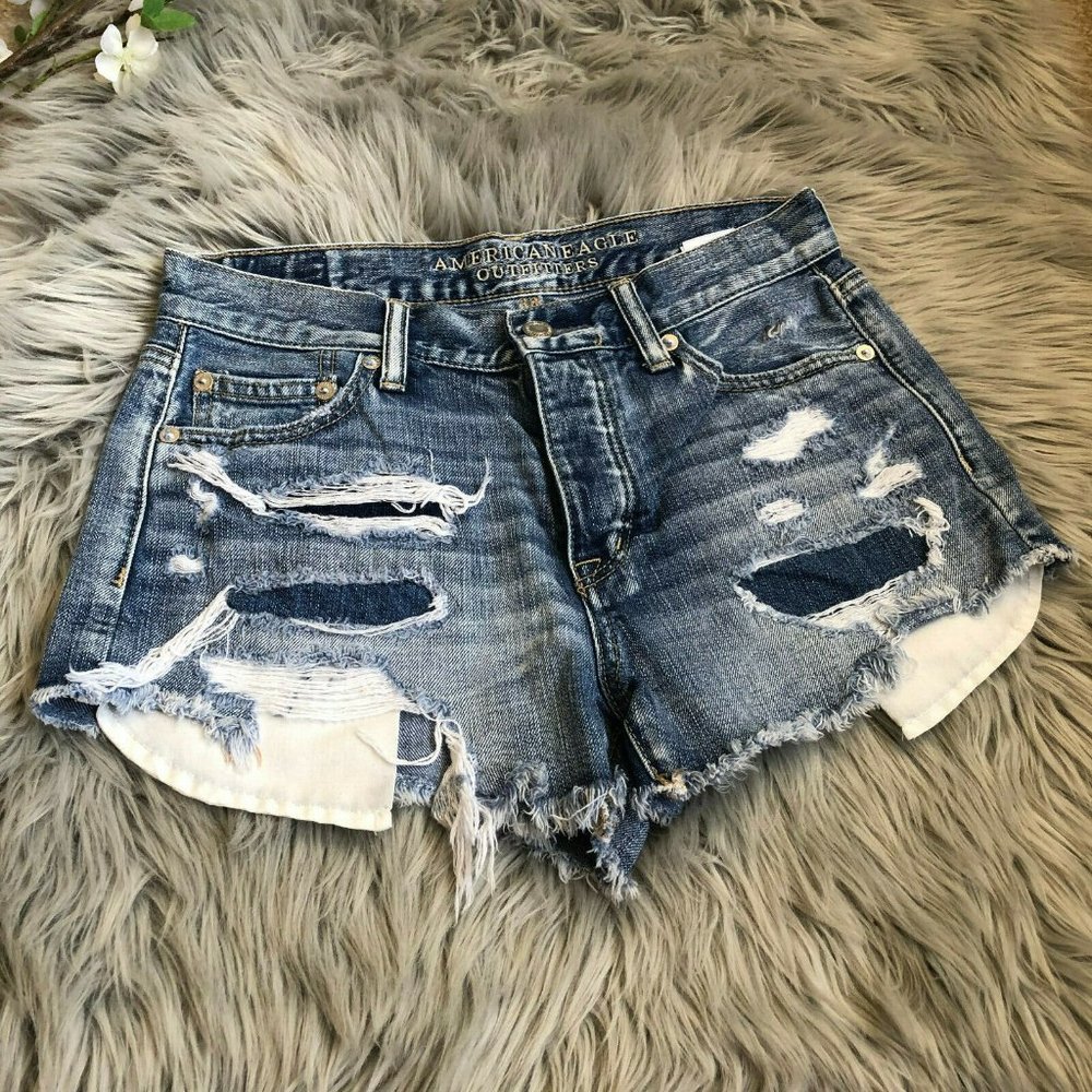 American Eagle Hi-Rise Festival Jean Shorts HW7872 - Picture 2 of 8